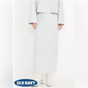 Old Navy Light Gray Maxi Column Skirt